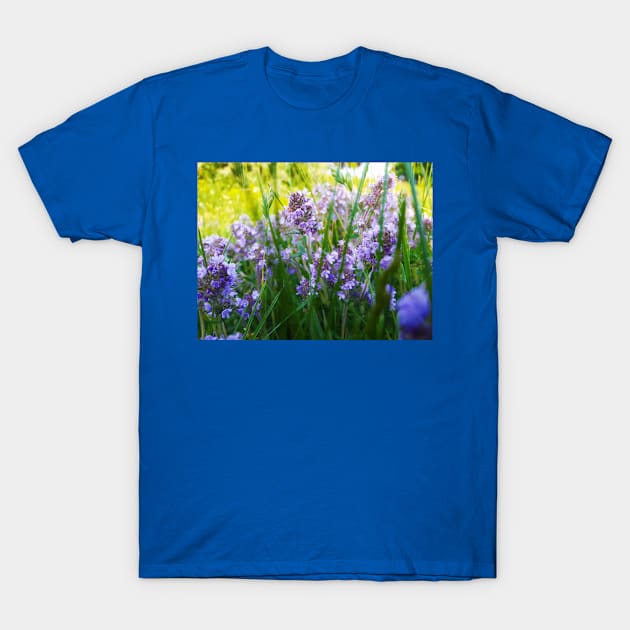 Blue flowers T-Shirt by psychoshadow